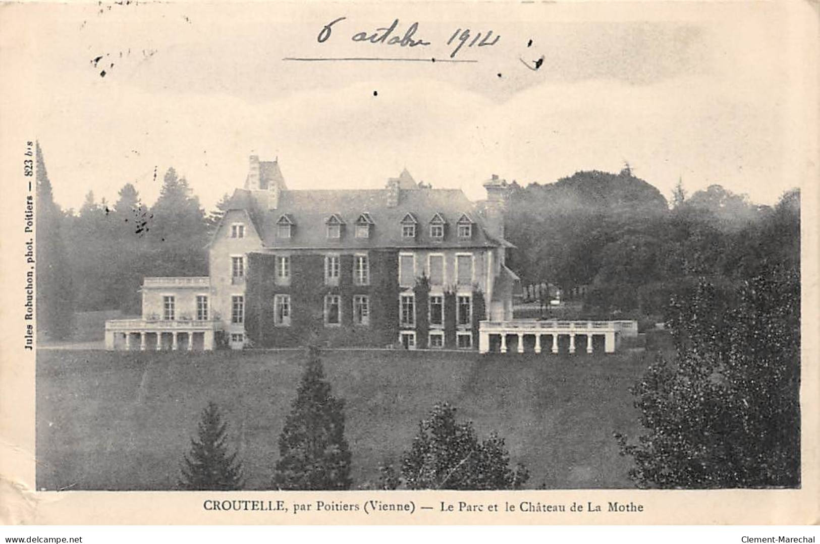 CROUTELLE Par Poitiers - Le Parc Et Le Château De La Mothe - état - Autres & Non Classés