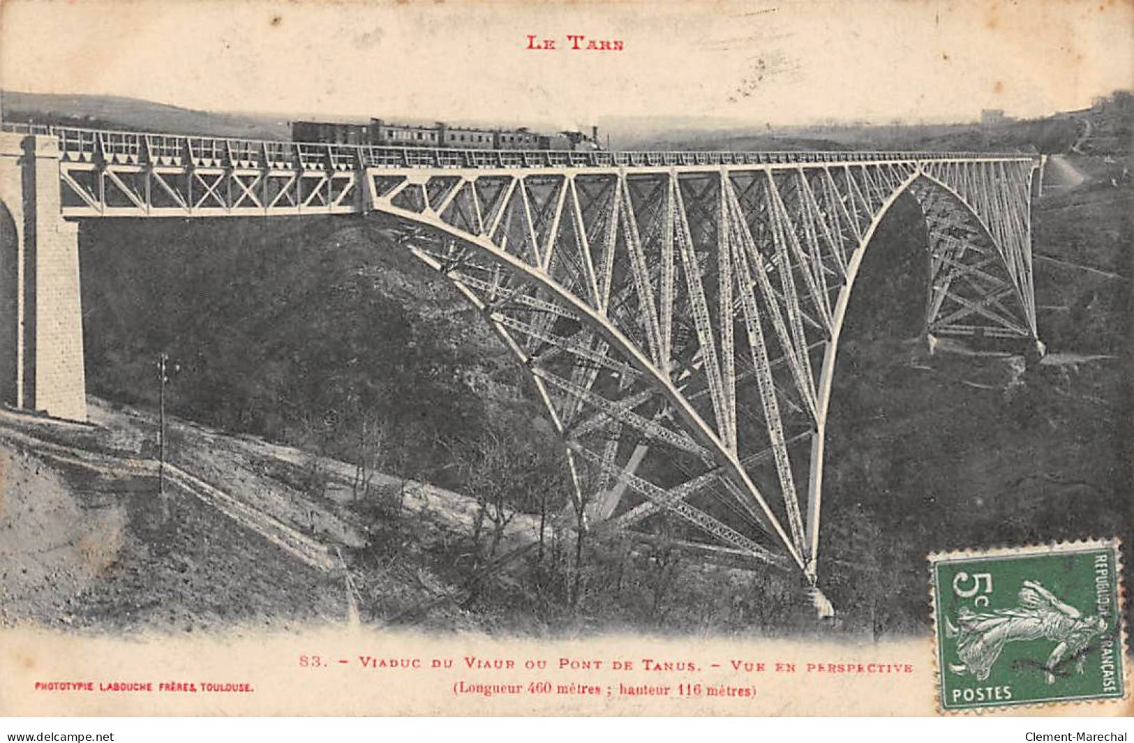 Viaduc Du VIAUR Ou Pont De Tanus - Vue En Perspective - Très Bon état - Autres & Non Classés