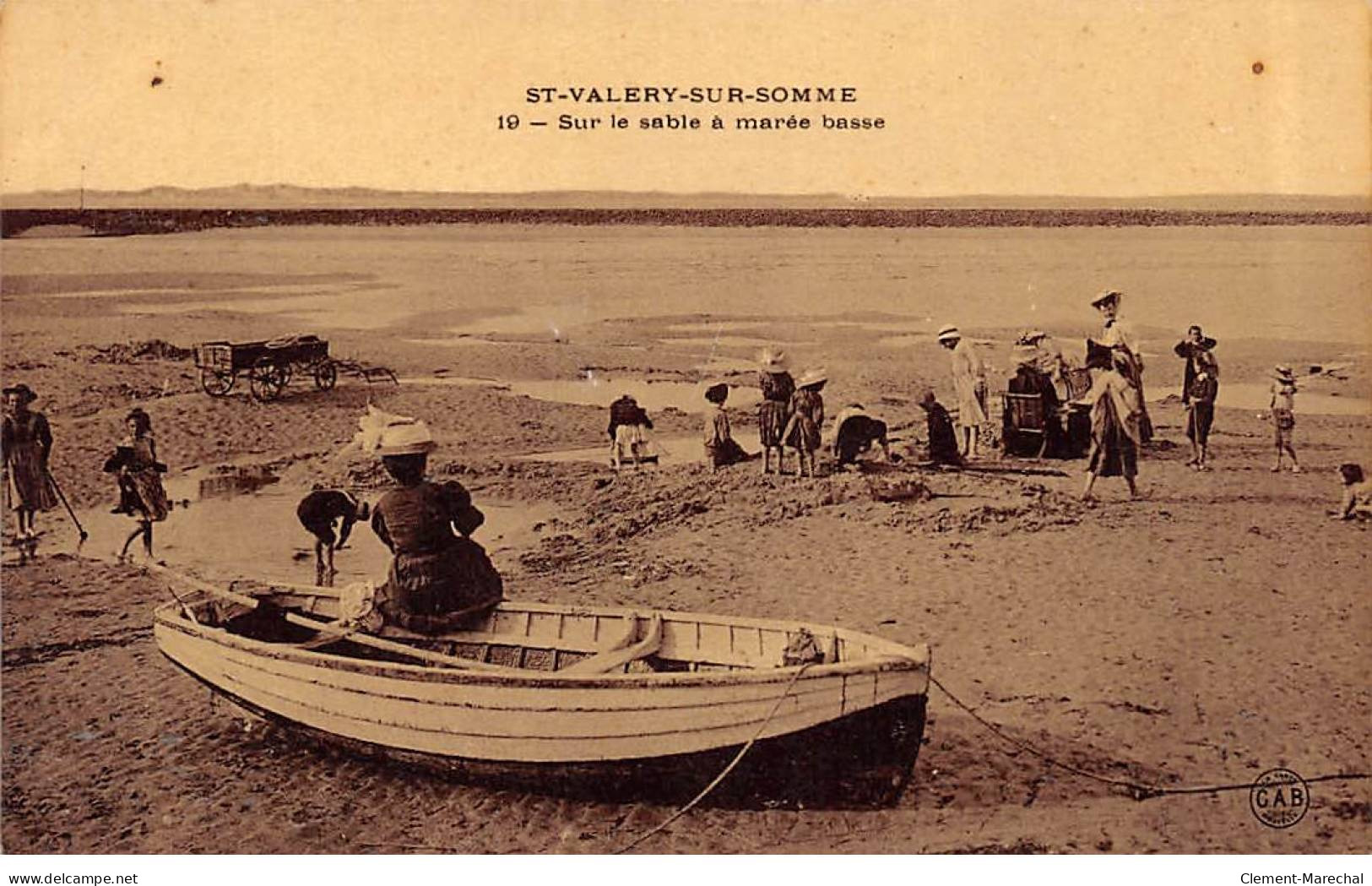 SAINT VALERY SUR SOMME - Sur Le Sable à Marée Basse - Très Bon état - Saint Valery Sur Somme