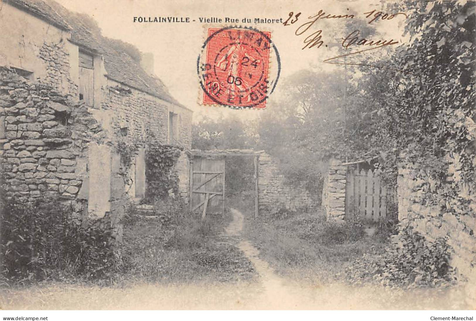 FOLLAINVILLE - Vieille Rue Du Matoret - Très Bon état - Autres & Non Classés