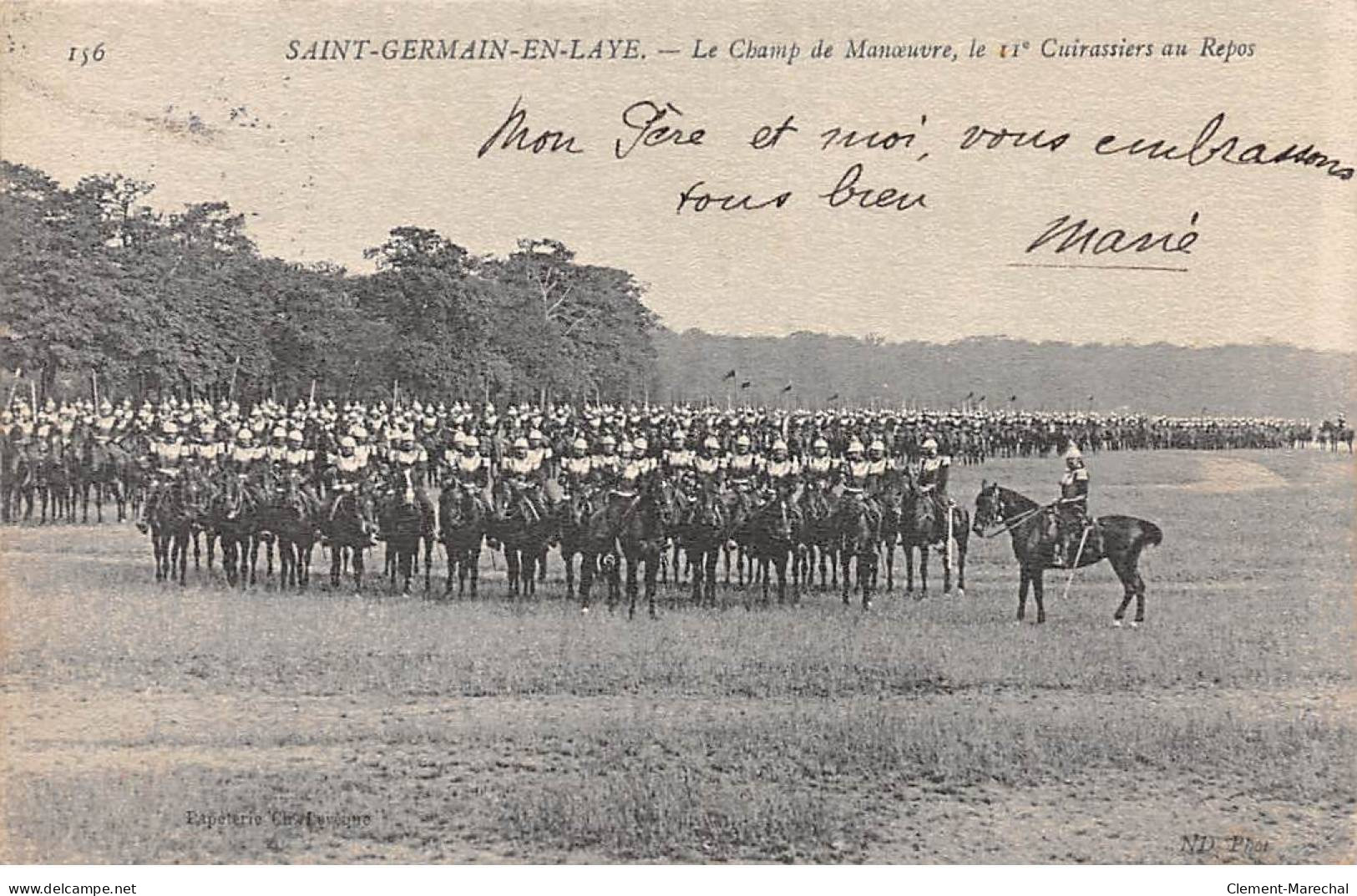 SAINT GERMAIN EN LAYE - La Champ De Manoeuvre - Le 11e Cuirassiers Au Repos - Très Bon état - St. Germain En Laye