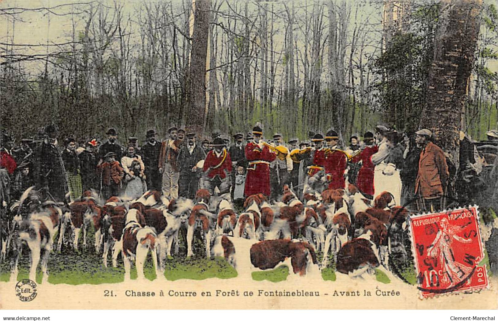 Chasse à Courre En Forêt De FONTAINEBLEAU - Avant La Curée - état - Fontainebleau