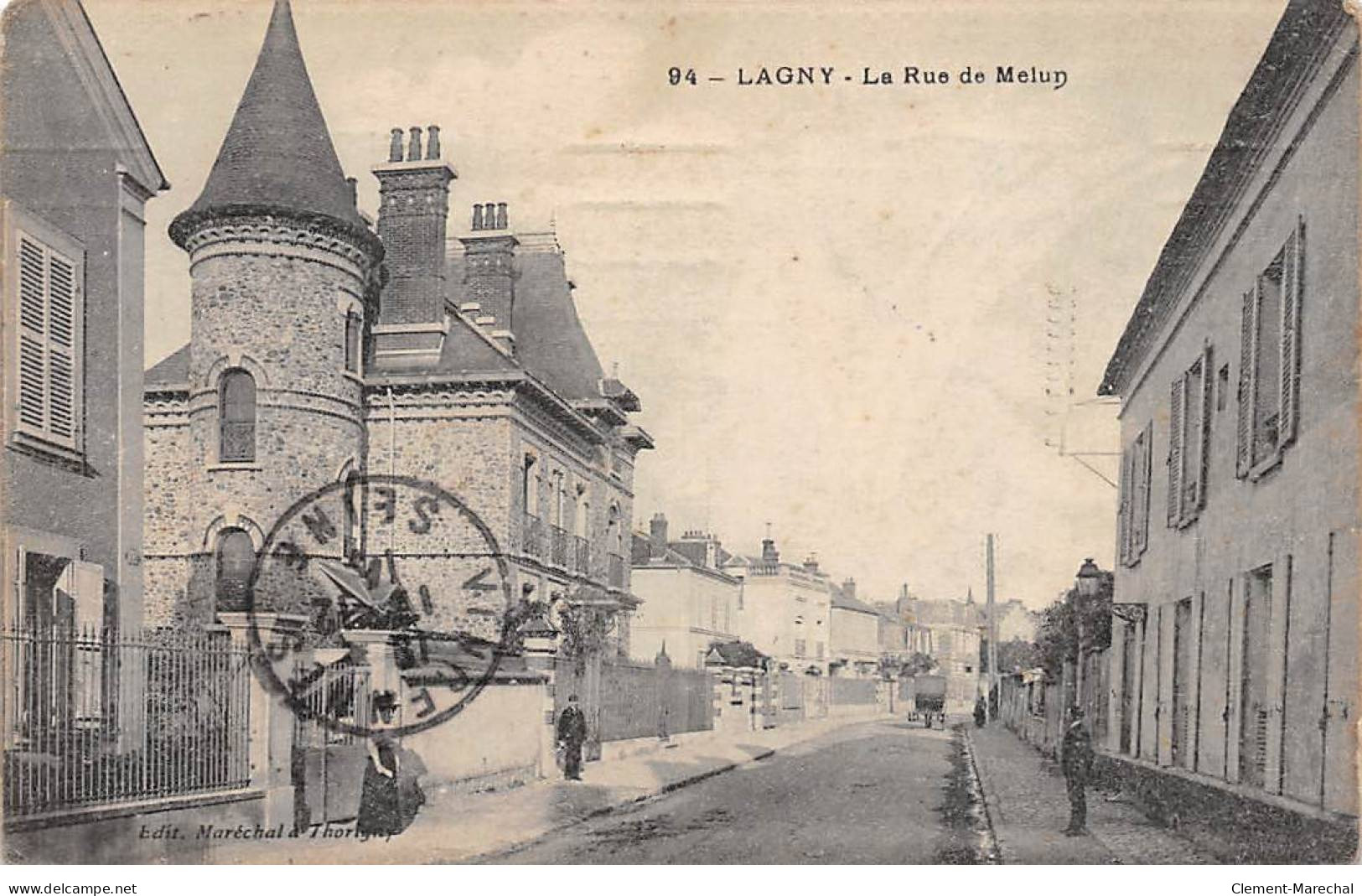 LAGNY - La Rue De Melun - état - Other & Unclassified