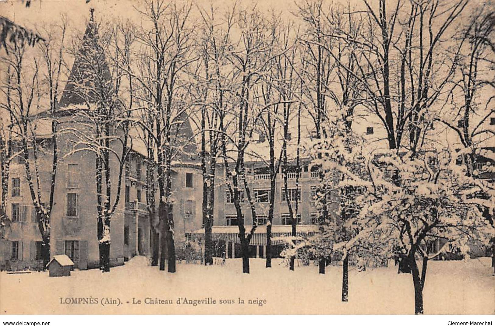 LOMPNES - Le Château D'Angeville Sous La Neige - Très Bon état - Unclassified