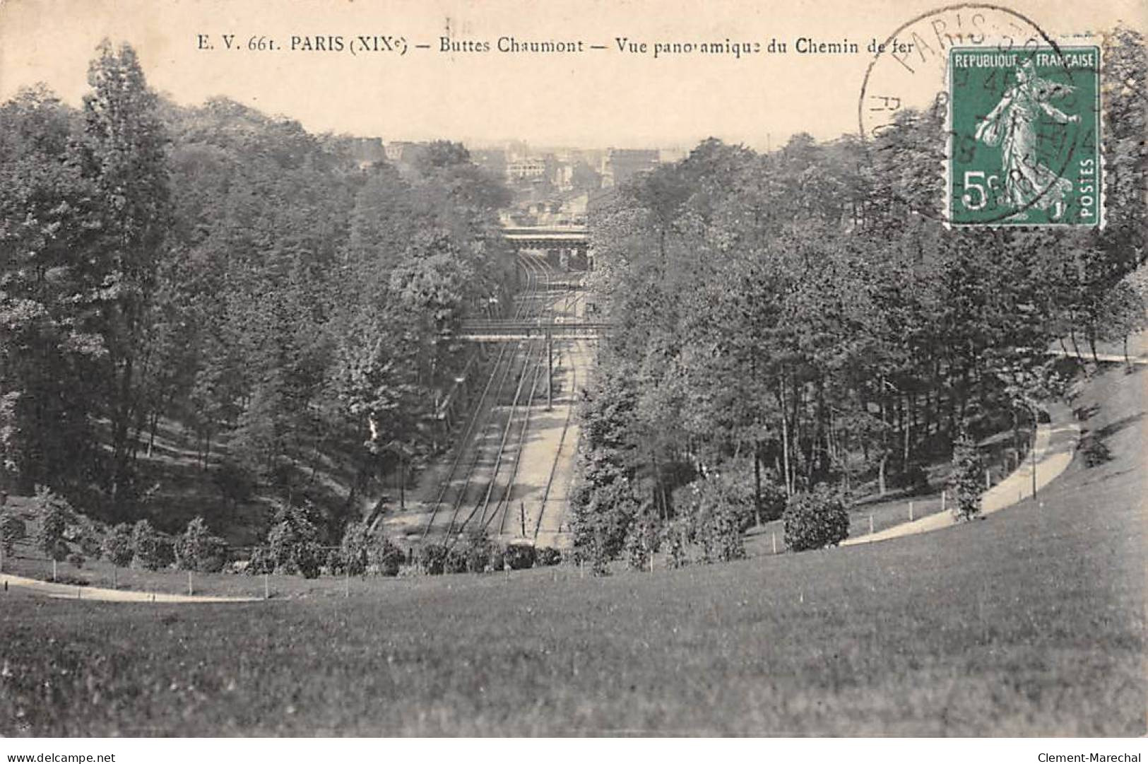 PARIS - Buttes Chaumont - Vue Panoramique Du Chemin De Fer - Très Bon état - Parks, Gärten