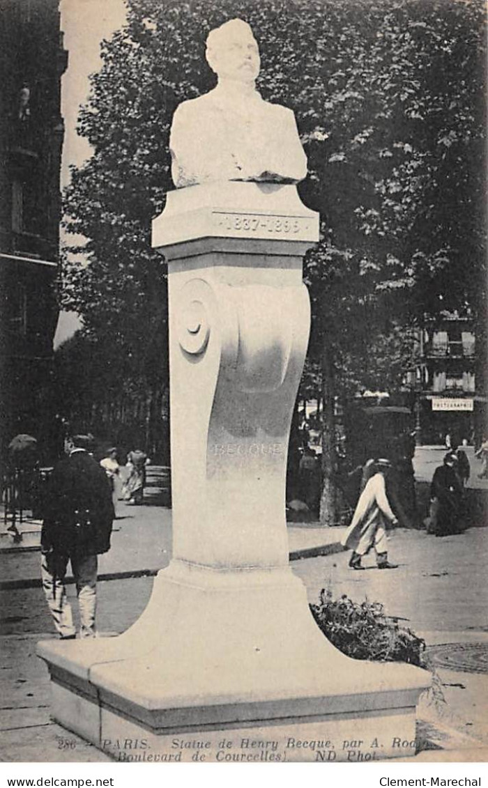 PARIS - Statue De Henry Becque - Boulevard De Courcelles - Très Bon état - Standbeelden