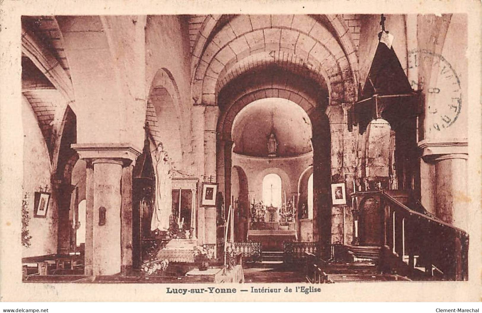 LUCY SUR YONNE - Intérieur De L'Eglise - état - Andere & Zonder Classificatie