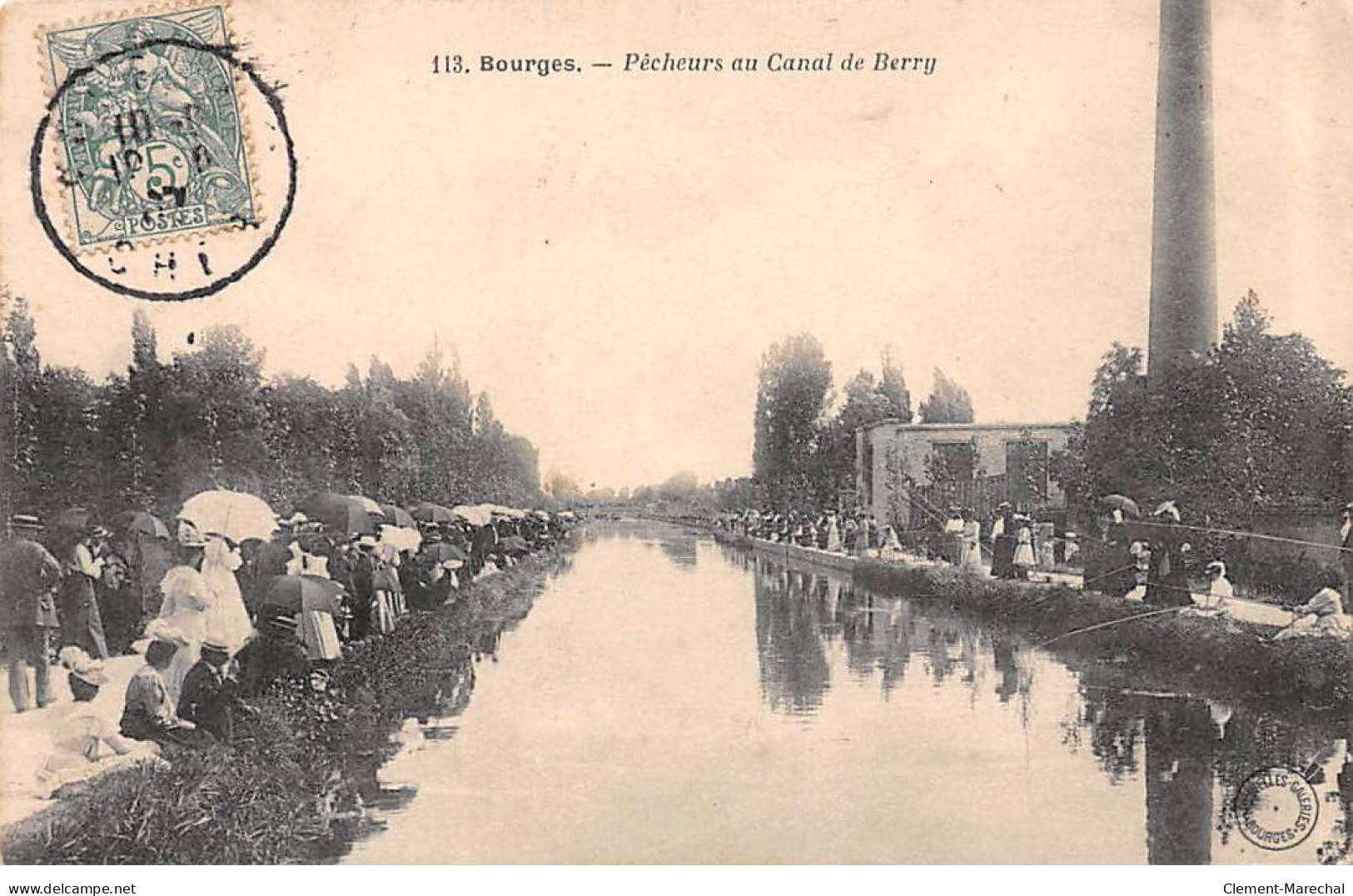 BOURGES - Pêcheurs Au Canal De Berry - Très Bon état - Bourges