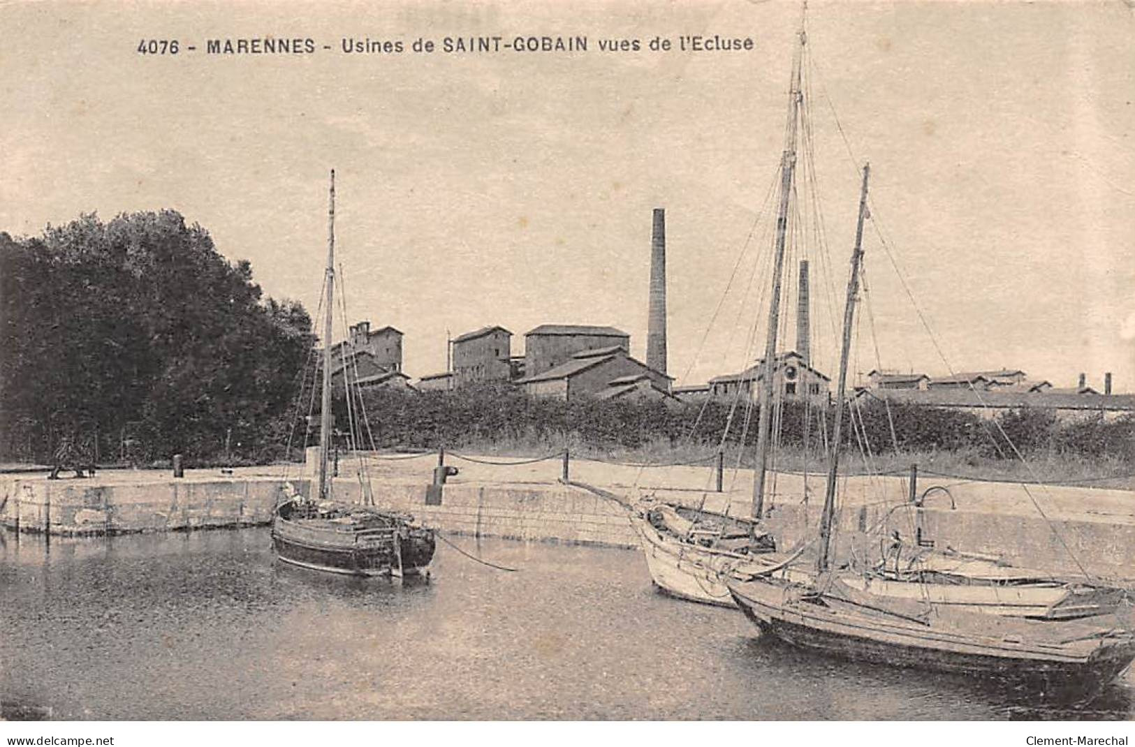 MARENNES - Usines De Saint Gobain Vues De L'Ecluse - Très Bon état - Marennes