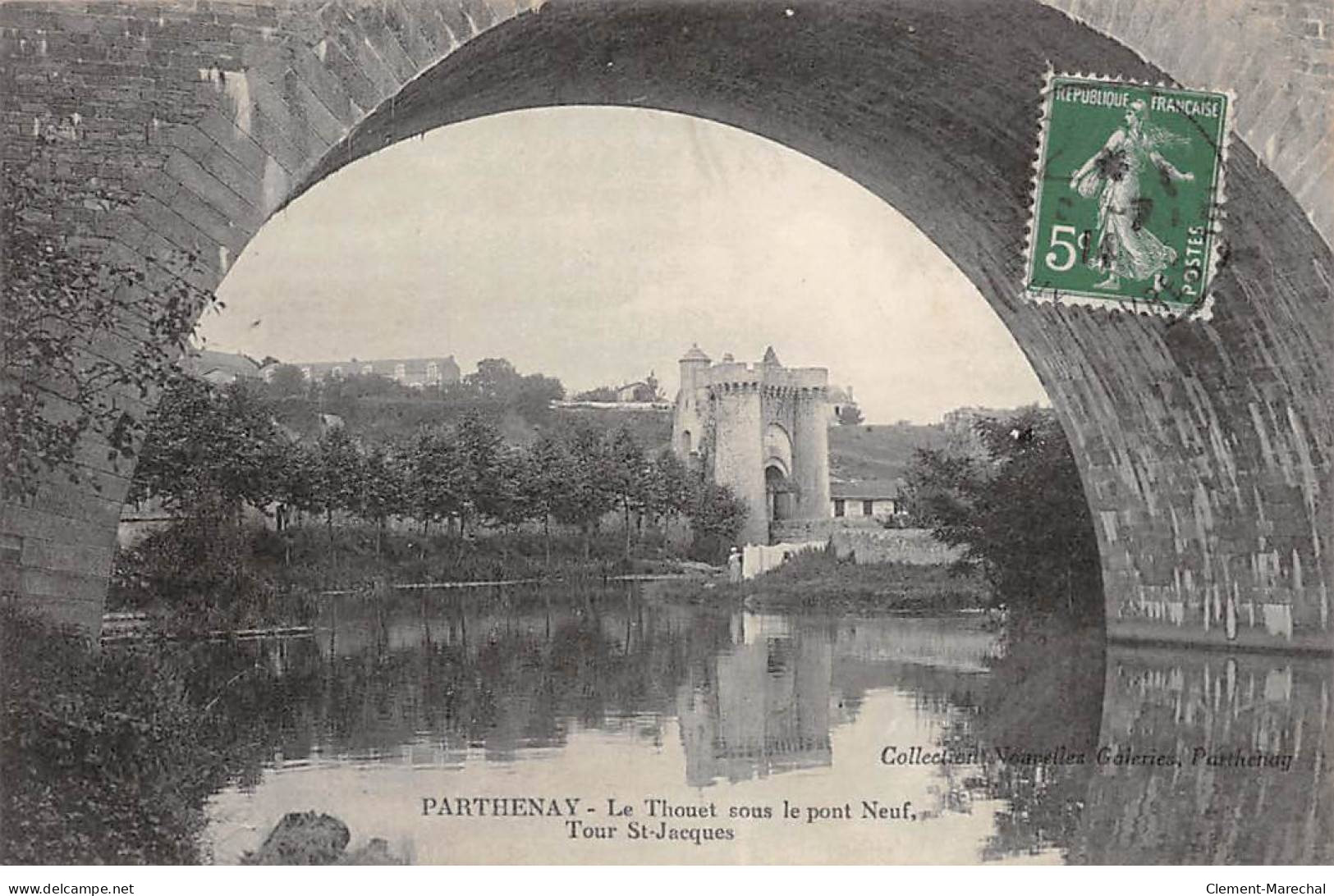 PARTHENAY - Le Thouet Sous Le Pont Neuf - Tour Saint Jacques - Très Bon état - Parthenay