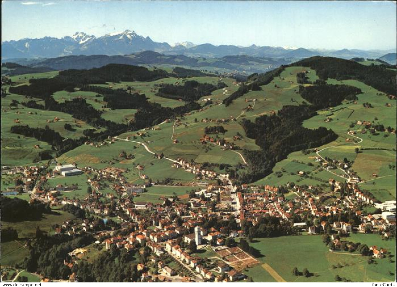 11429469 Heiden AR Panorama Mit Altmann Und Saentis Fliegeraufnahme Heiden - Autres & Non Classés