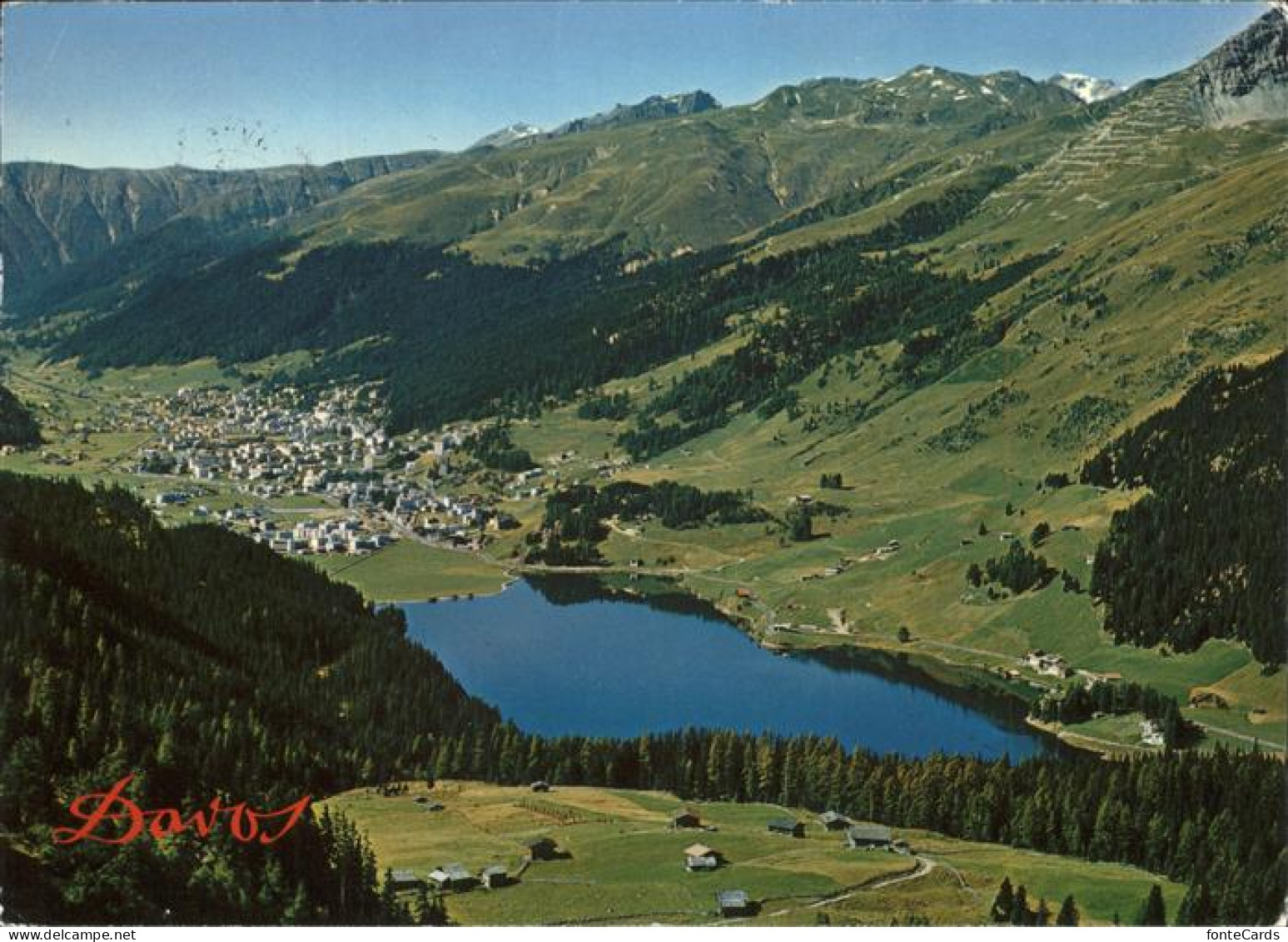 11429461 Davos GR Mit See Und Alp Drusatscha Davos Platz - Sonstige & Ohne Zuordnung