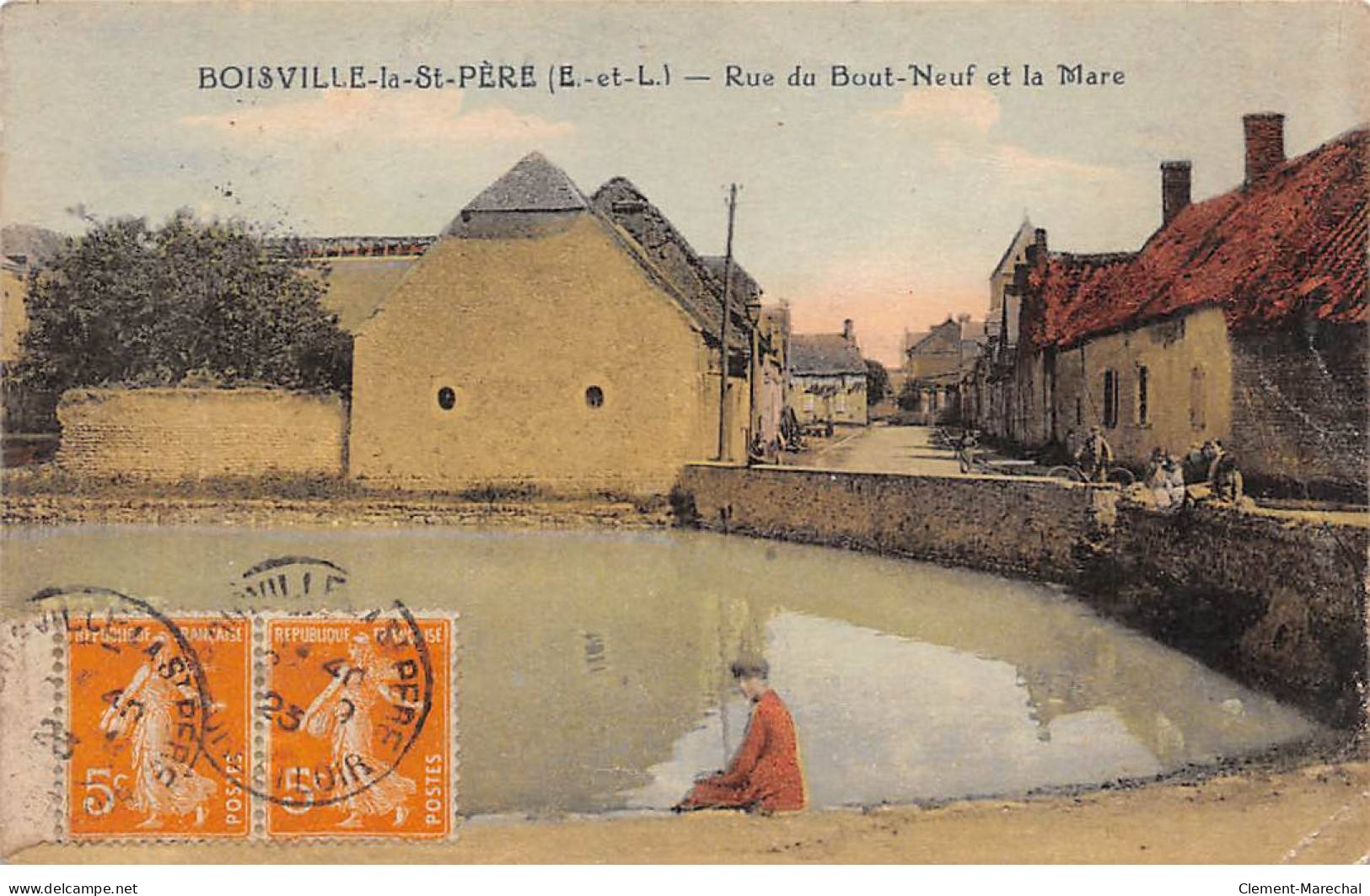 BOISVILLE LA SAINT PERE - Rue Du Bout Neuf Et La Mare - état - Otros & Sin Clasificación