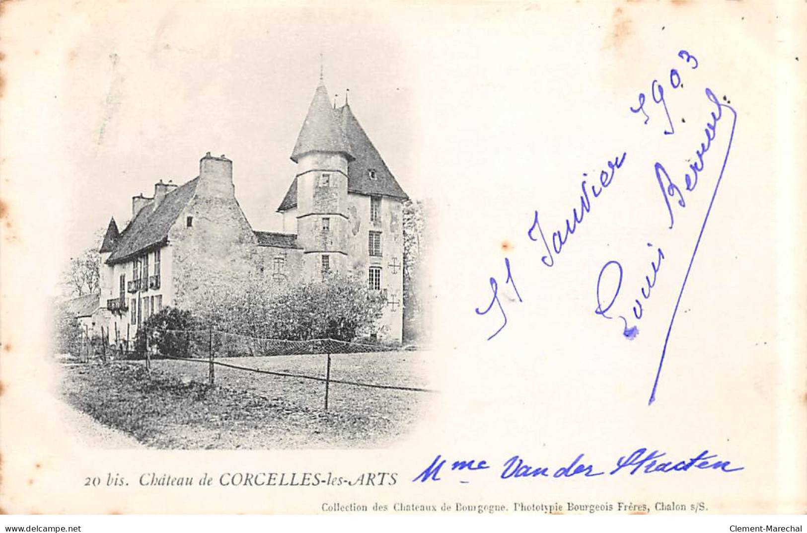 Château De CORCELLES LES ARTS - Très Bon état - Andere & Zonder Classificatie