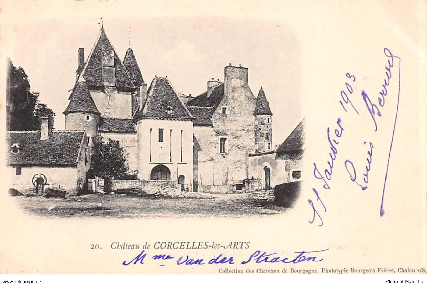 Château De CORCELLES LES ARTS - Très Bon état - Andere & Zonder Classificatie