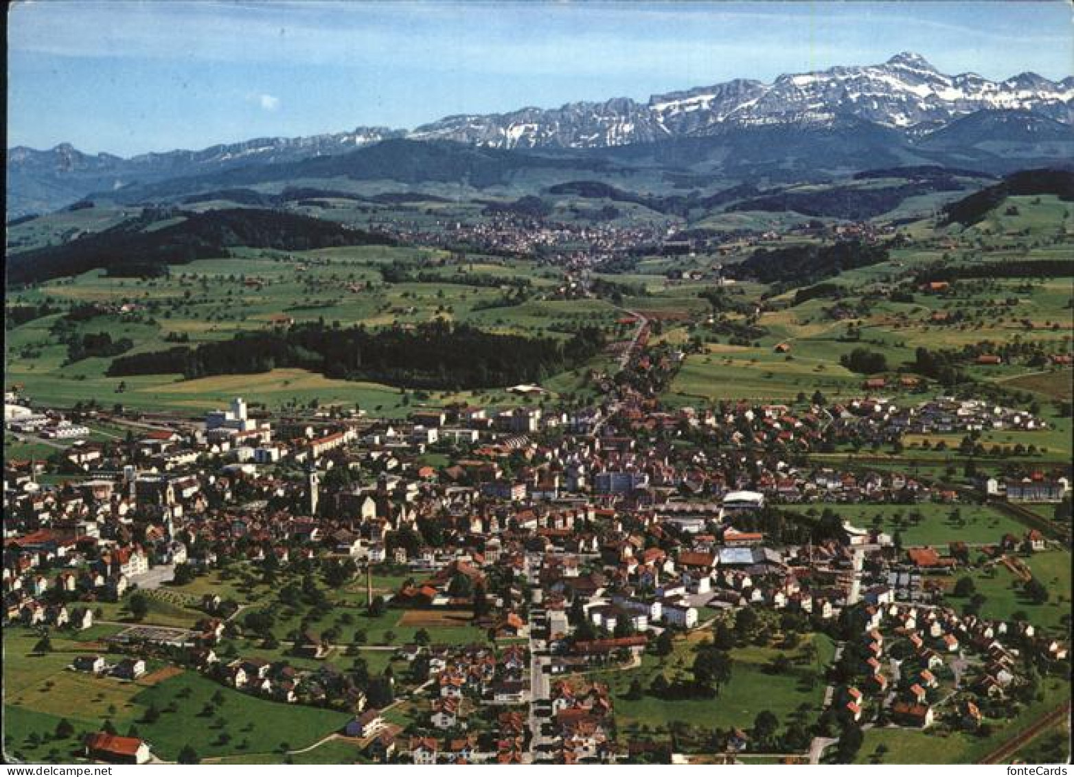 11429448 Gossau SG Blick Auf Herisau Und Saentis Fliegeraufnahme Gossau SG - Autres & Non Classés