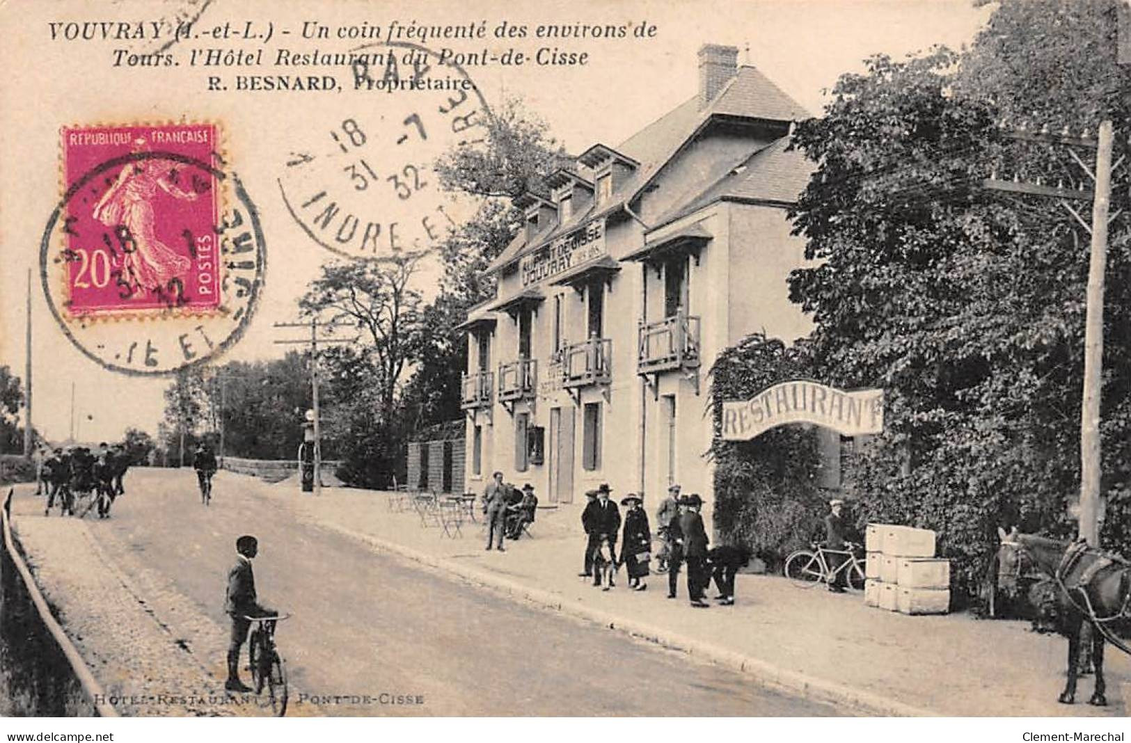 VOUVRAY - Restaurant Du Pont De Cisse - Très Bon état - Vouvray