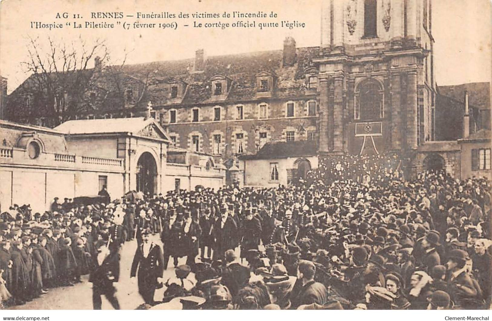 RENNES - Funérailles Des Victimes De L'incendie De L'Hospice " La Piletière " - 7 Février 1906 - état - Rennes