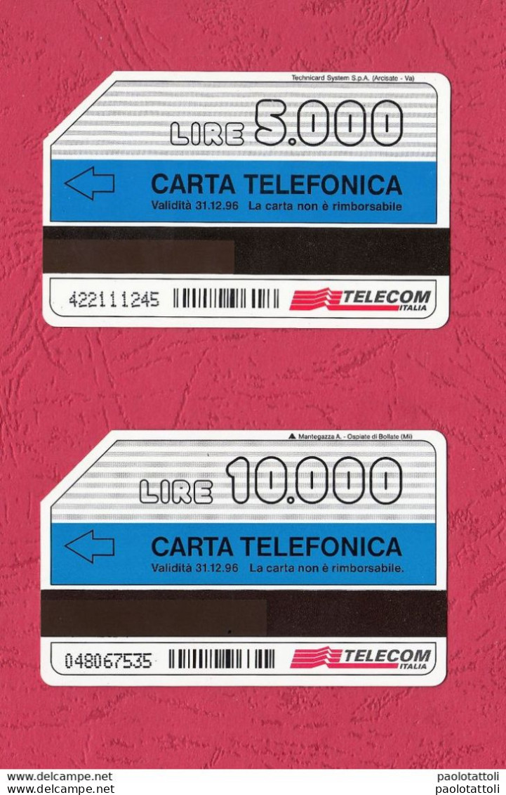 Italy. Usate- Prepaid Phone Cards Used-Un Nome Nuovo Guida Le Telecomunicazioni Italiane. By 5000L & 10000L. - Öff. Sonderausgaben