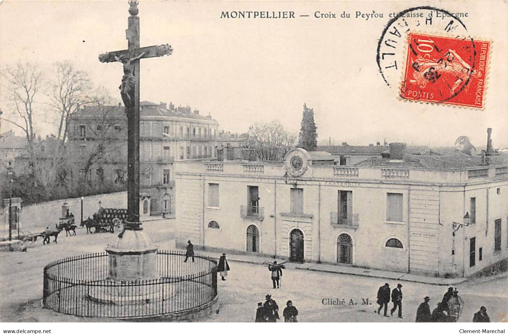 MONTPELLIER - Croix Du Peyrou Et Caisse D'Epargne - Très Bon état - Montpellier