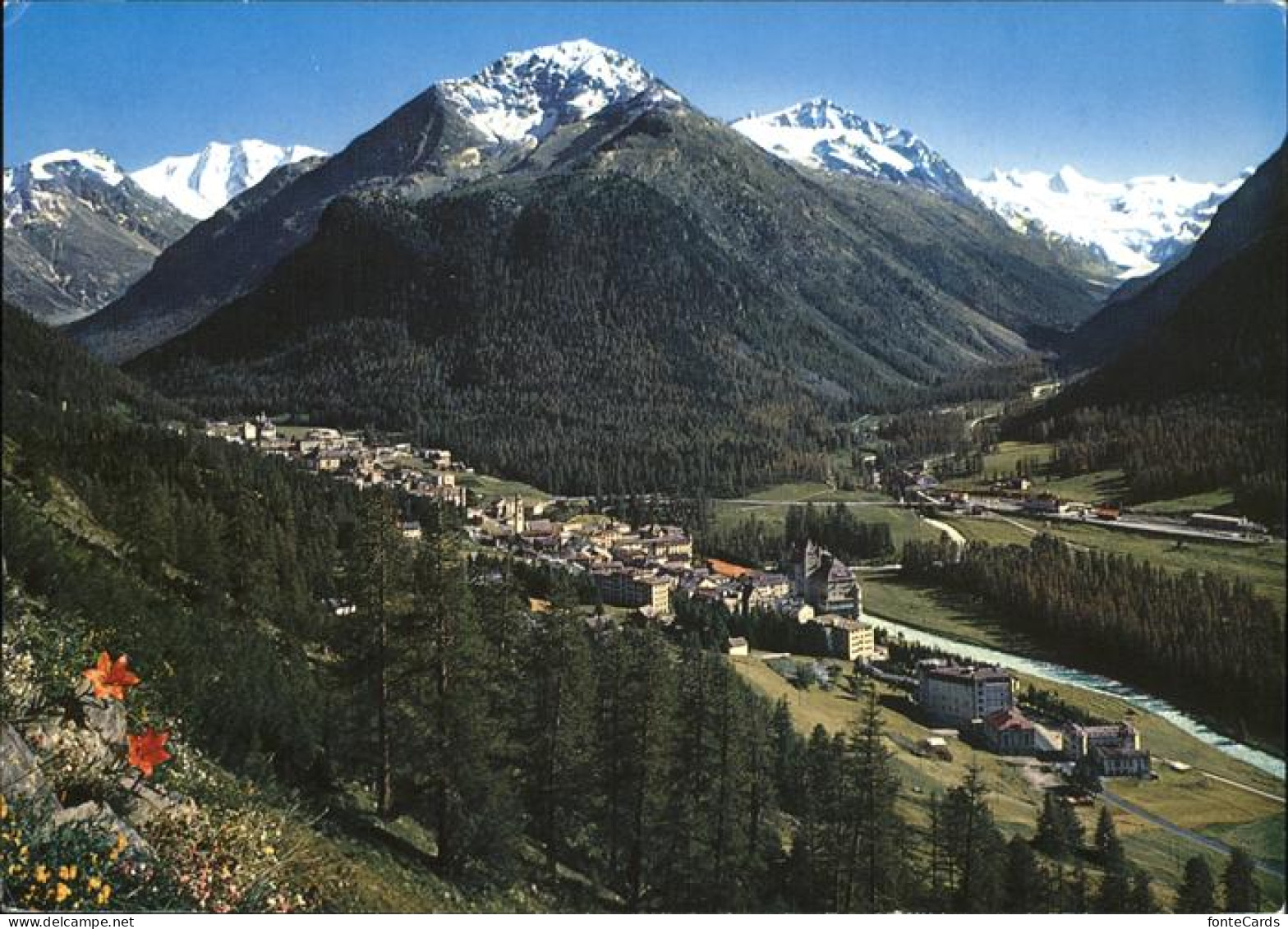 11429418 Pontresina Mit Piz Palue Und Sellagruppe Pontresina - Sonstige & Ohne Zuordnung