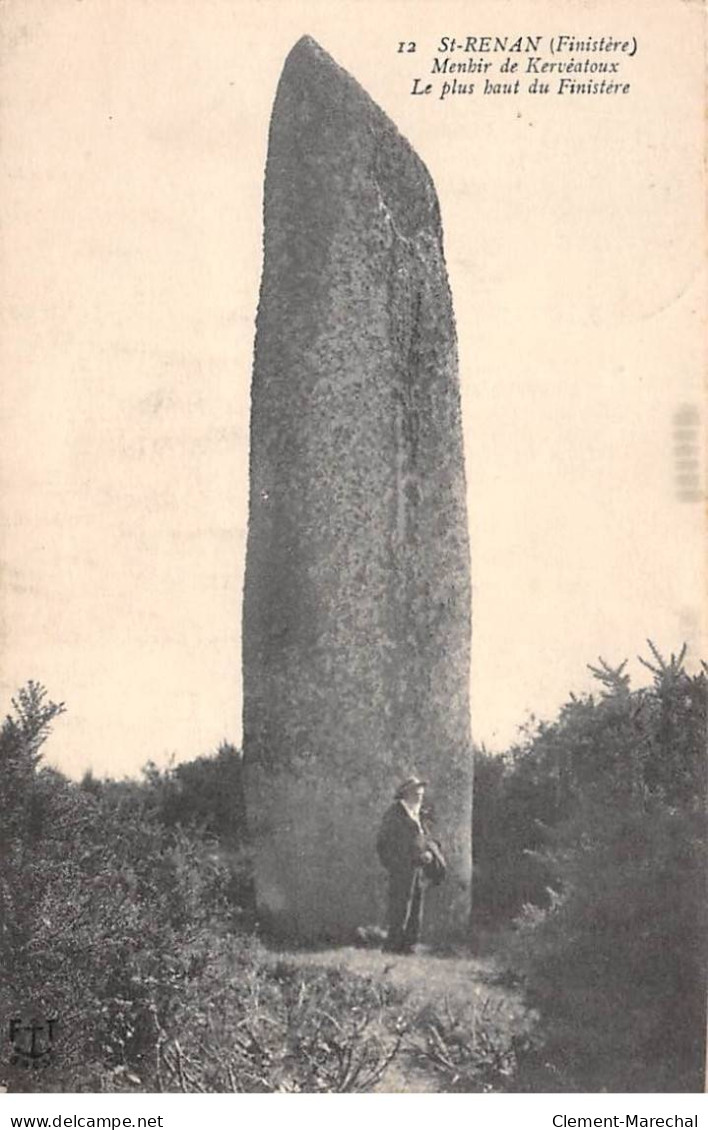 SAINT RENAN - Menhir De Kervéatoux - Très Bon état - Sonstige & Ohne Zuordnung