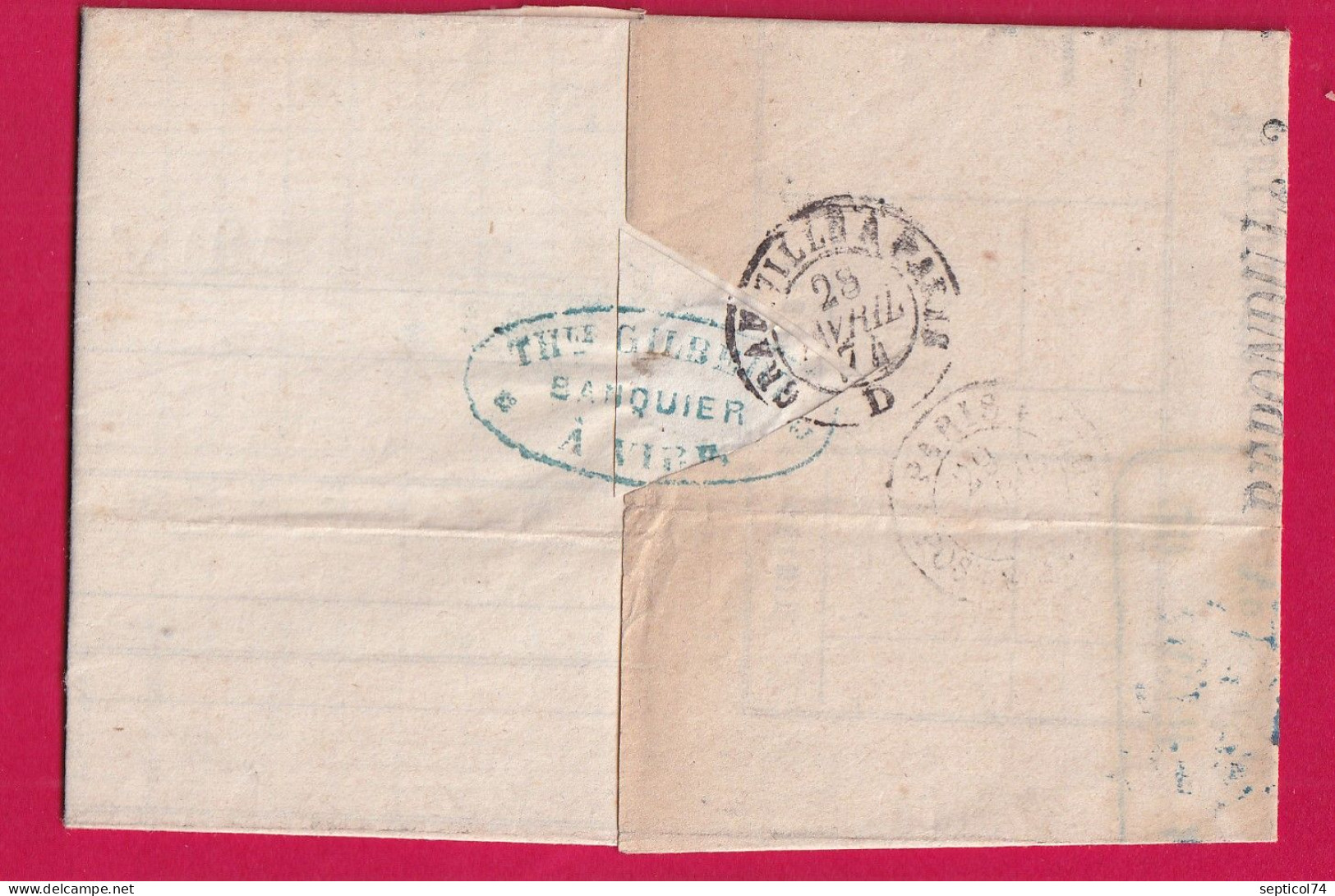 N°60B TYPE II CONVOYEUR STATION VIRE CALVADOS POUR PARIS LETTRE - 1849-1876: Période Classique