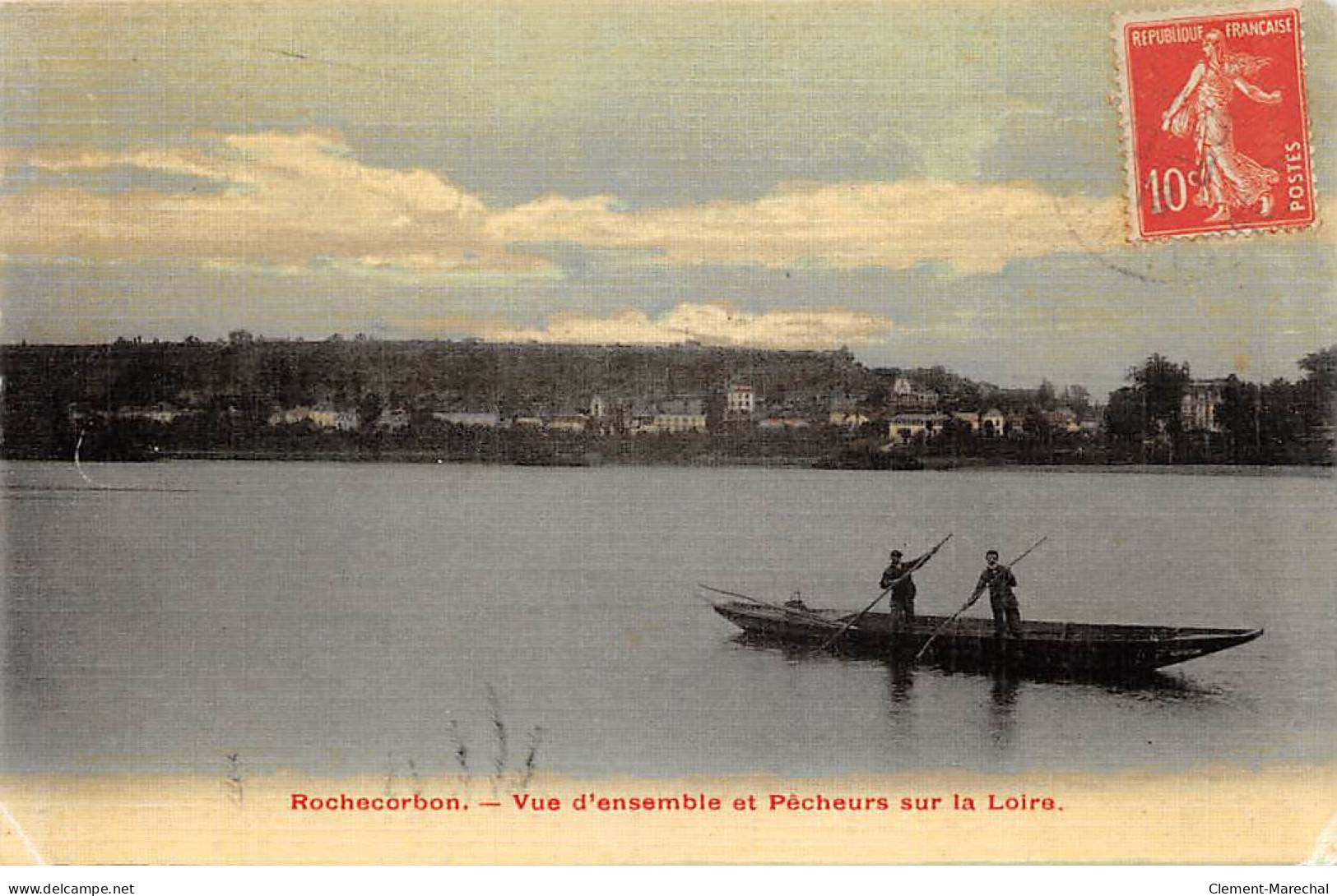 ROCHECORBON - Vue D'ensemble Et Pêcheurs Sur La Loire - Très Bon état - Rochecorbon