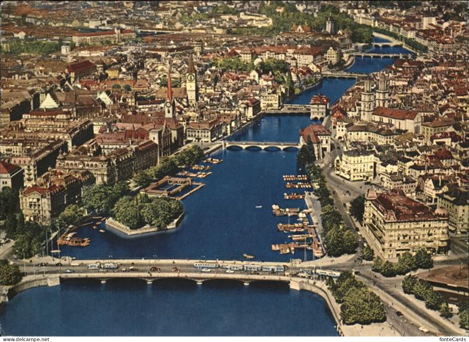 11429404 Zuerich Teilansicht Mit Limmat Bruecken Zuerich - Sonstige & Ohne Zuordnung