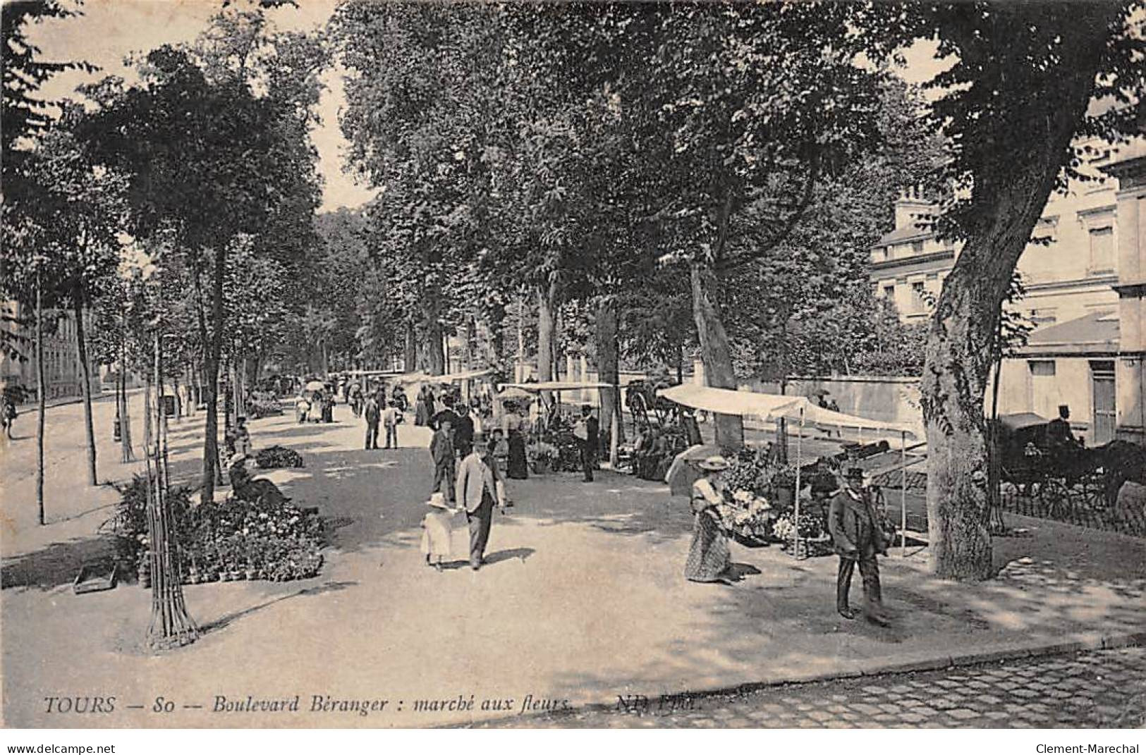 TOURS - Boulevard Béranger - Marché Aux Fleurs - état - Tours