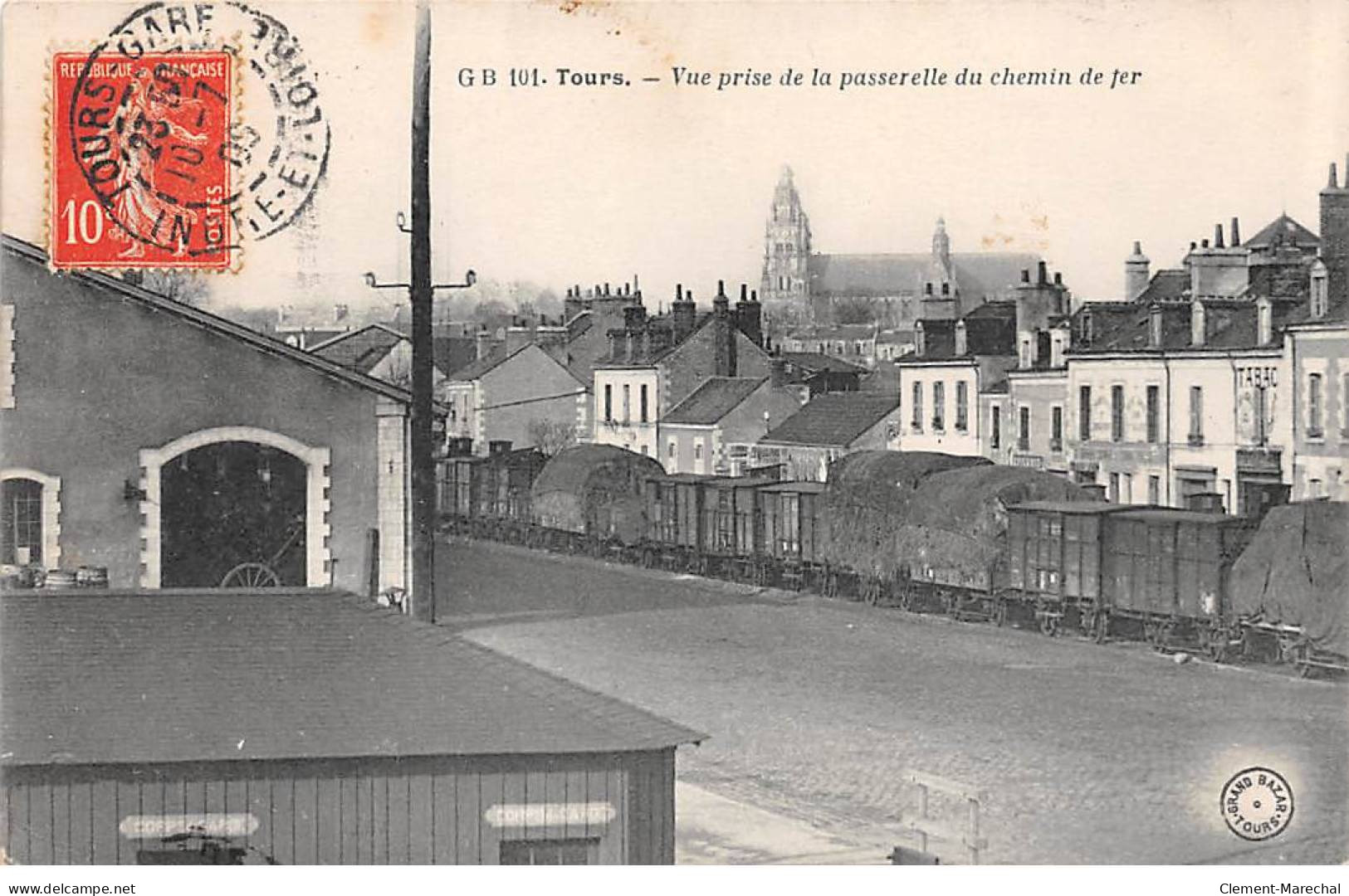 TOURS - Vue Prise De La Passerelle Du Chemin De Fer - Très Bon état  - Tours