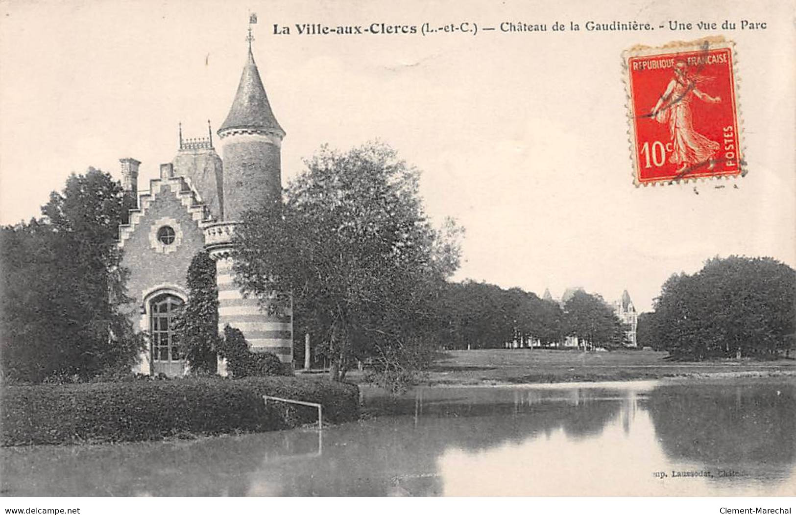 LA VILLE AUX CLERCS - Château De La Gaudinière - Une Vue Du Parc - Très Bon état - Autres & Non Classés