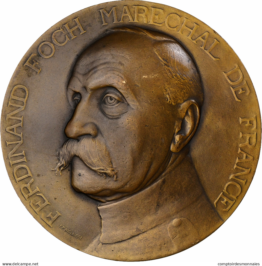 France, Médaille, Ferdinand Foch, Maréchal De France, 1919, Bronze, Niclausse - Other & Unclassified