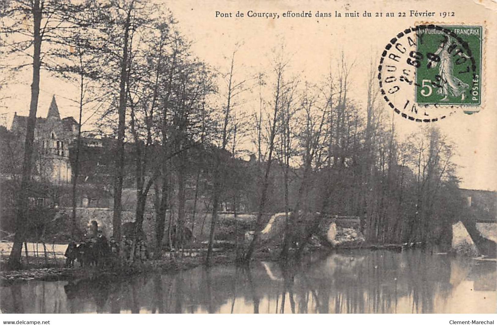 Pont De COURCAY Effondré La Nuit Du 21 Au 22 Février 1912 - état - Autres & Non Classés