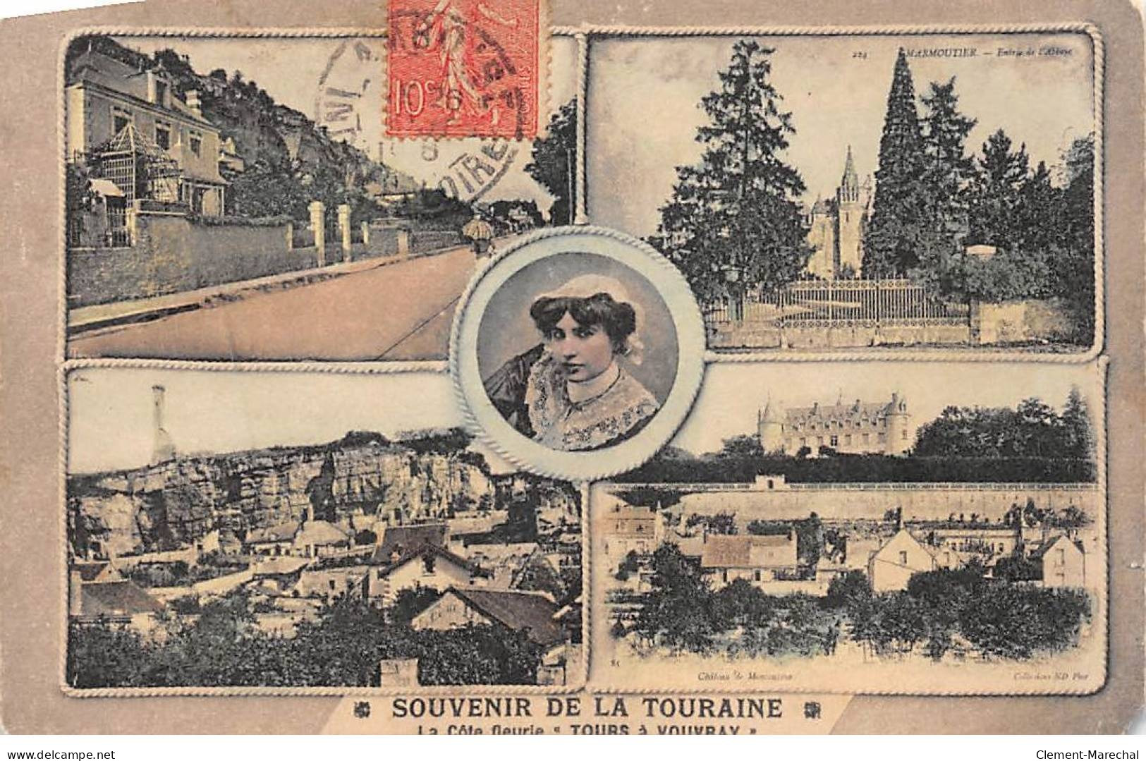 Souvenir De La Touraine - La Côte Fleurie - TOURS à VOUVRAY - état - Otros & Sin Clasificación