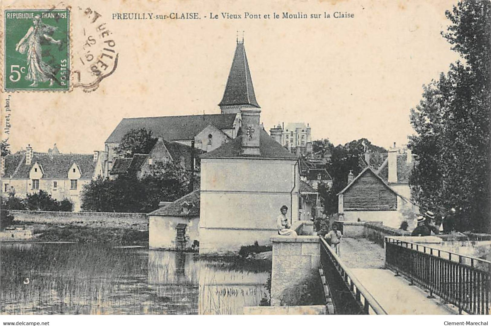 PREUILLY SUR CLAISE - Le Vieux Pont Et Le Moulin Sur La Claise - état - Autres & Non Classés