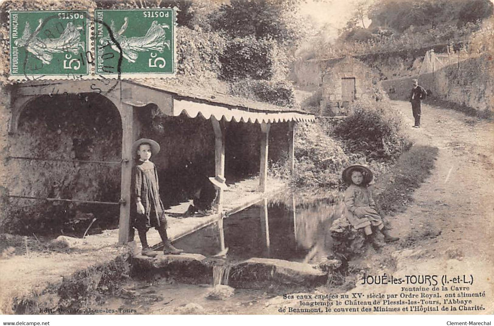 JOUE LES TOURS - Fontaine De La Cave - Très Bon état - Andere & Zonder Classificatie