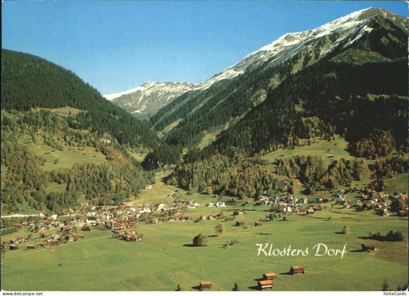 11429086 Klosters GR Panorama Mit Schlappin Klosters - Autres & Non Classés