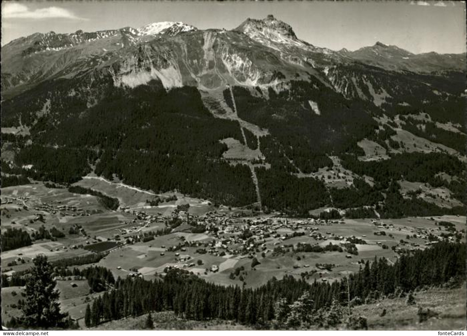 11428964 Klosters GR Panorama Mit Gotschnagrat Und Weissfluhgipfel Klosters - Sonstige & Ohne Zuordnung