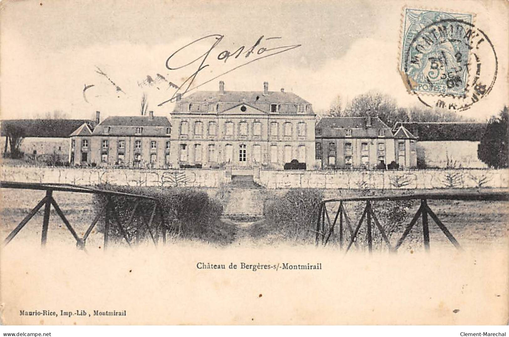 Château De BERGERES SUR MONTMIRAIL - Très Bon état - Autres & Non Classés