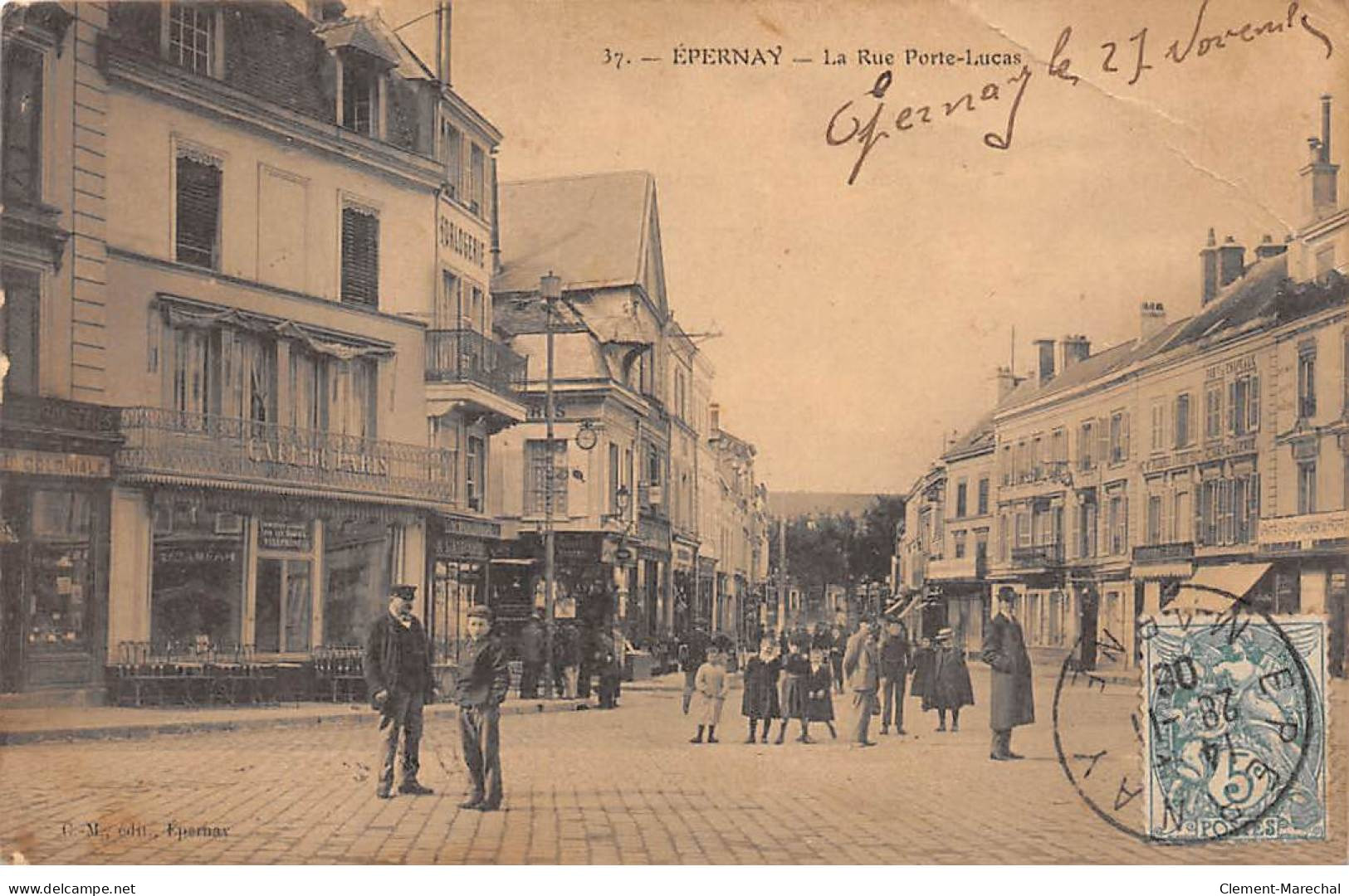 EPERNAY - La Rue Porte Lucas - état - Epernay