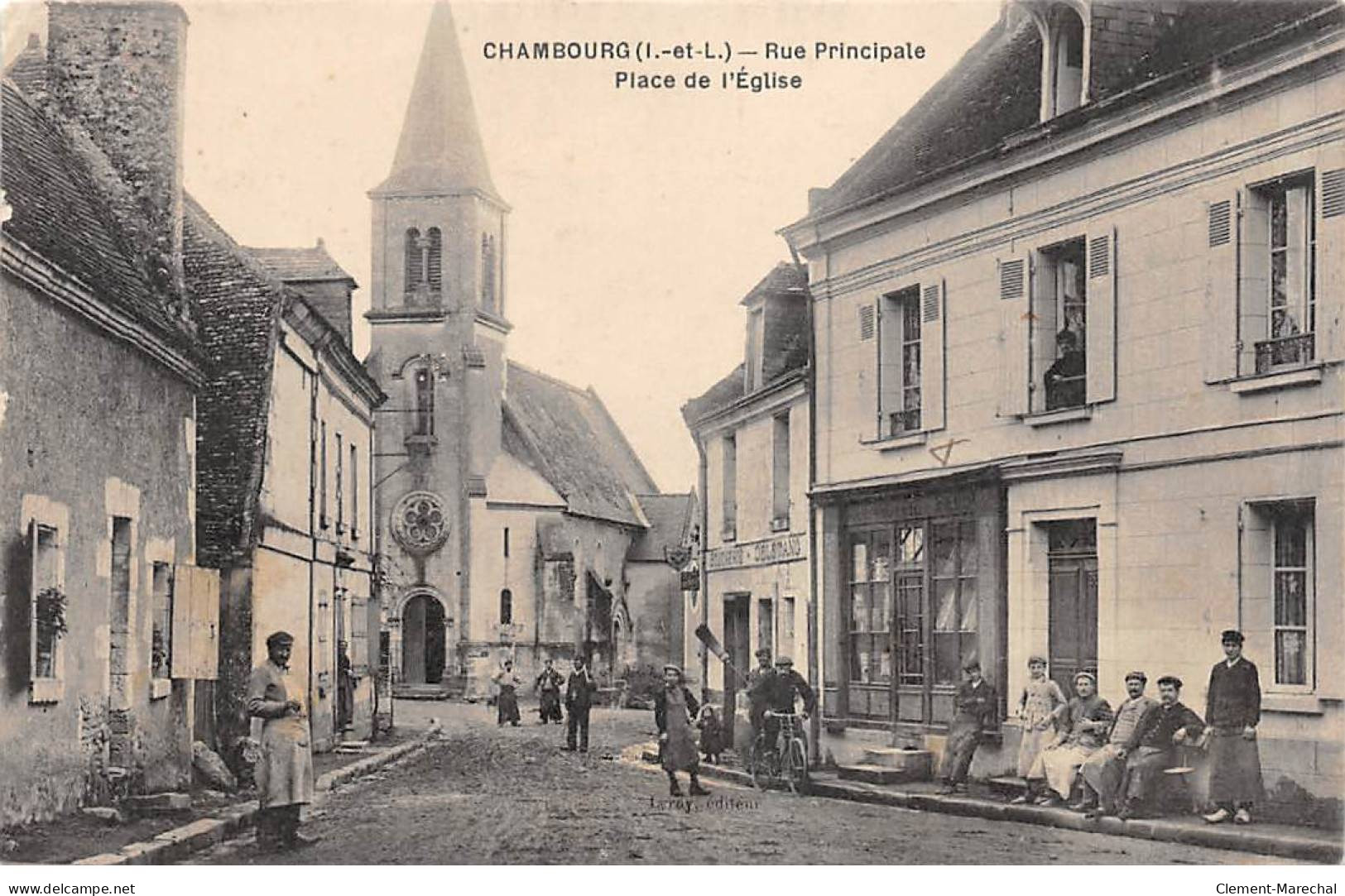 CHAMBOURG - Rue Principale - Place De L'Eglise - Très Bon état - Autres & Non Classés