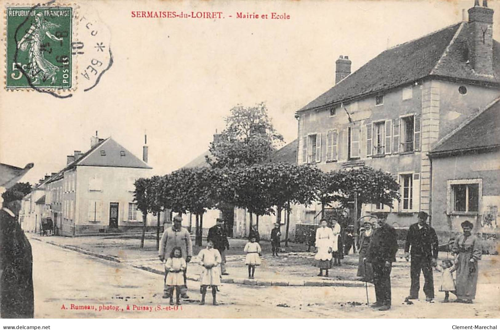 SERMAISES DU LOIRET - Mairie Et Ecole - Bon état (traces) - Other & Unclassified