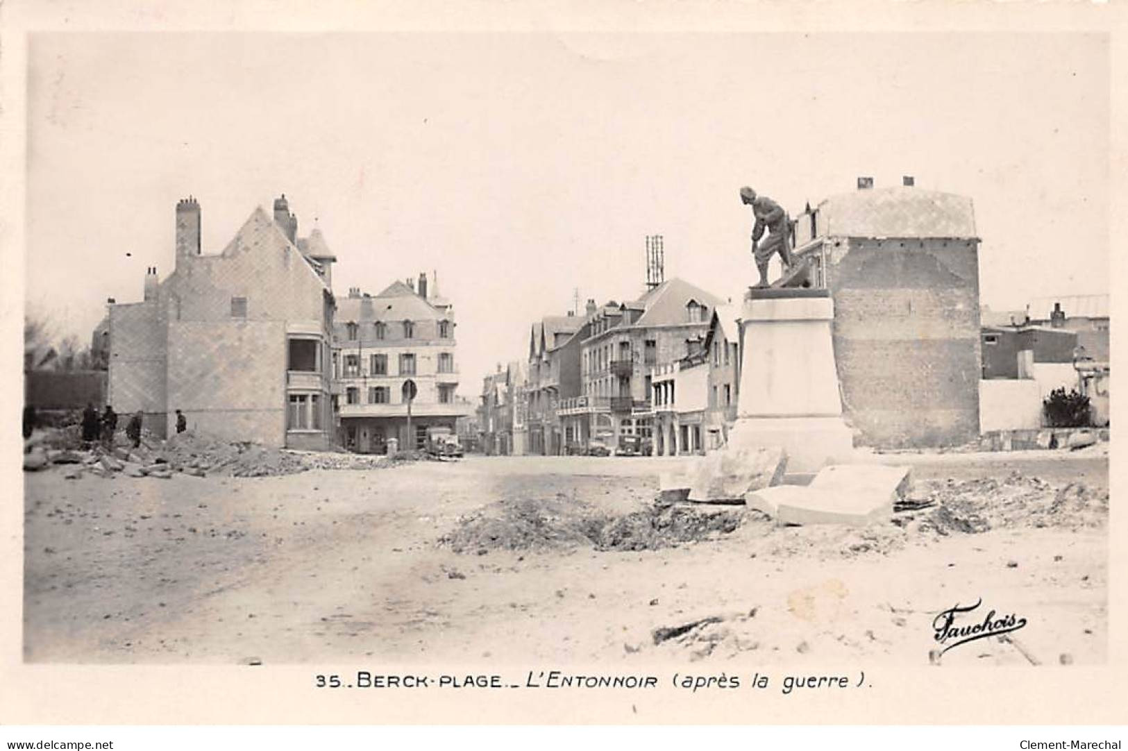 BERCK PLAGE - L'Entonnoir Après La Guerre - Très Bon état - Berck