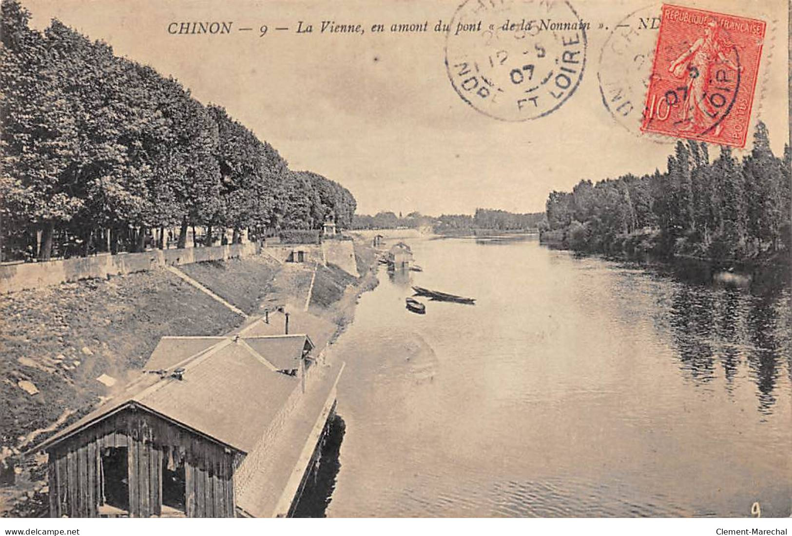 CHINON - La Vienne En Amont Du Pont " De La Nonnain " - Très Bon état - Chinon