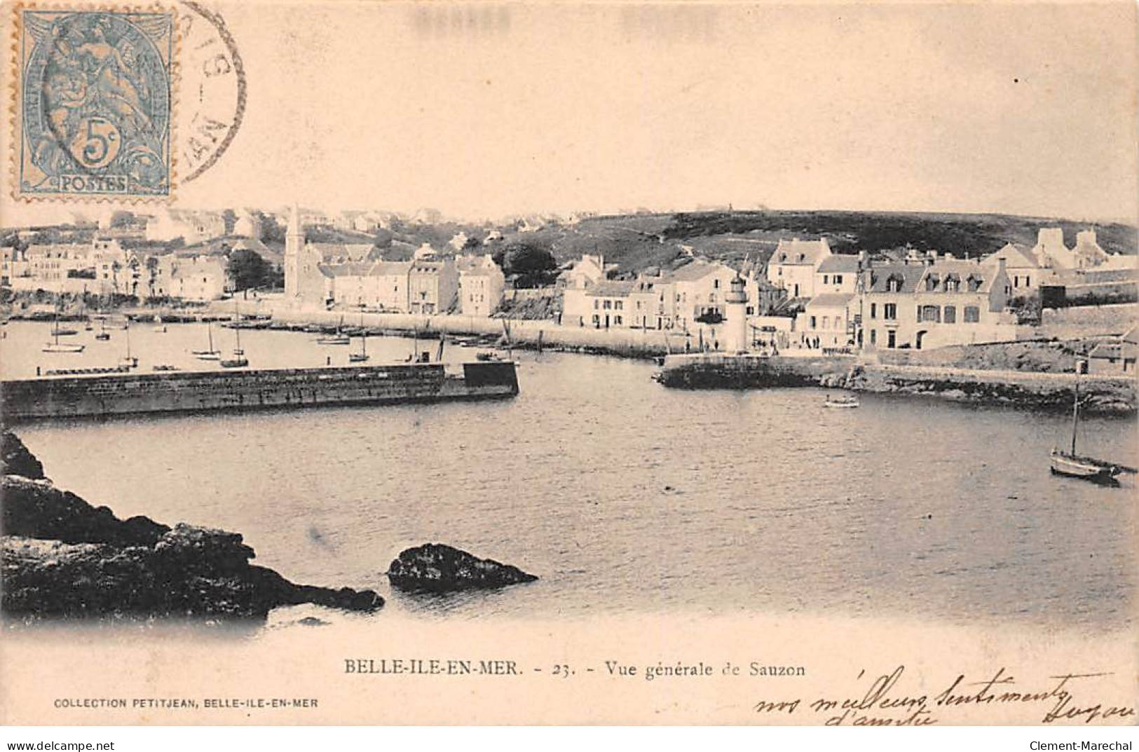 BELLE ILE EN MER - Vue Générale De Sauzon - Très Bon état - Belle Ile En Mer