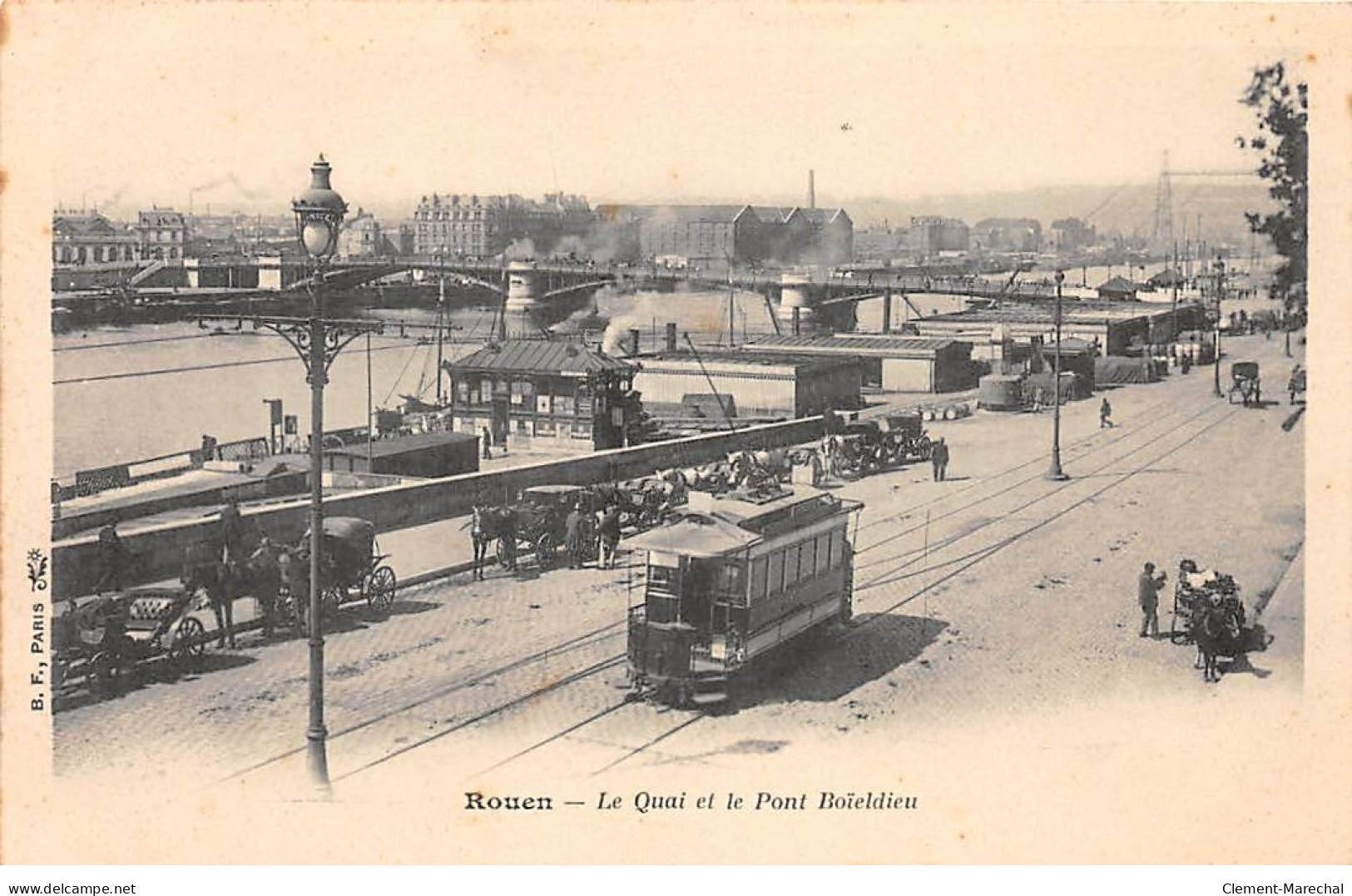 ROUEN - Le Quai Et Le Pont Boïeldieu - Très Bon état - Rouen