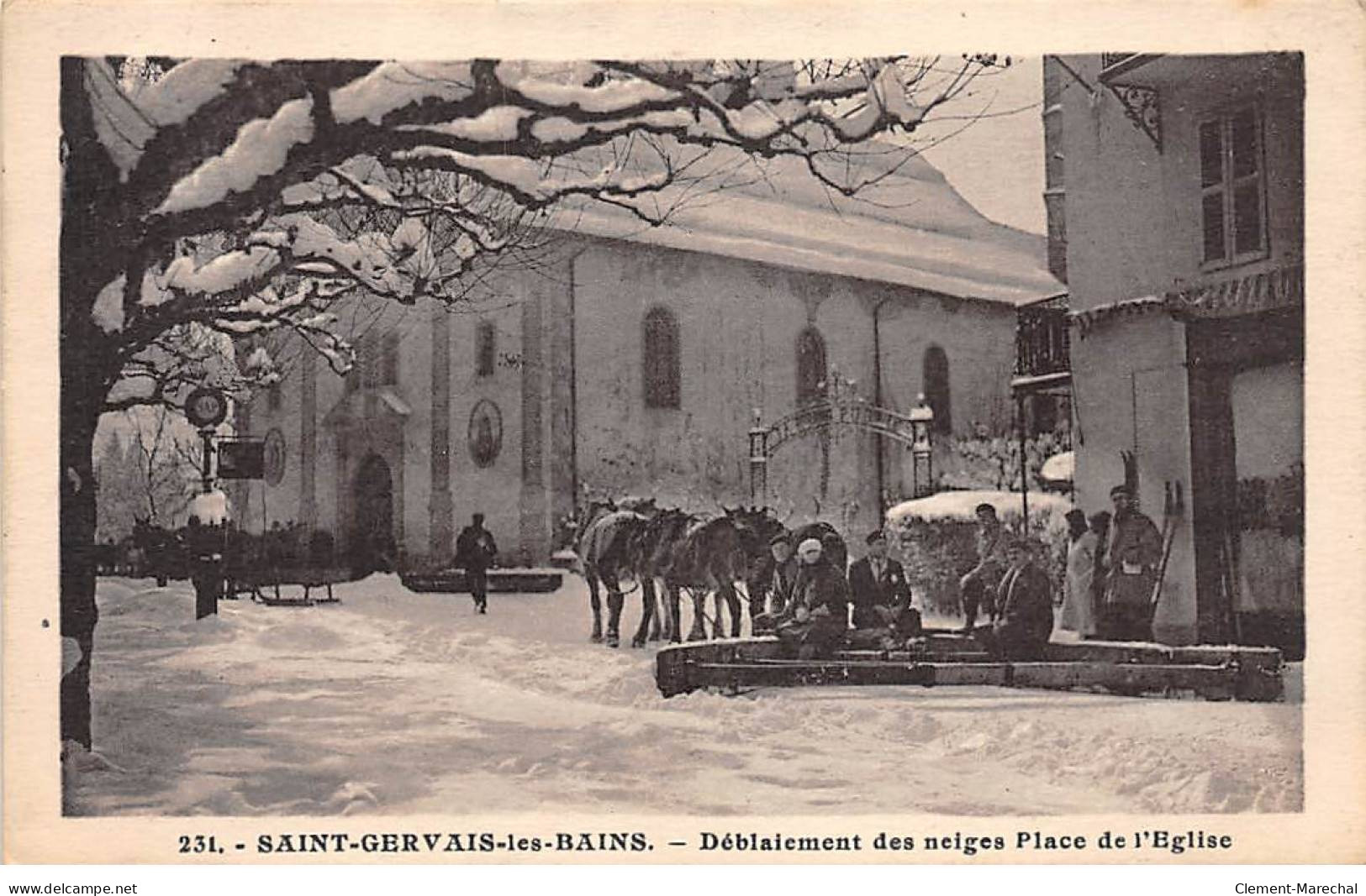 SAINT GERVAIS LES BAINS - Déblaiement Des Neiges - Place De L'Eglise - Très Bon état - Otros & Sin Clasificación