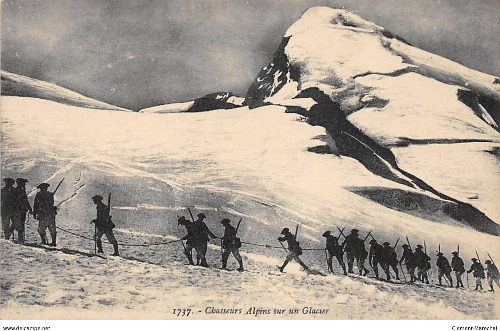 Chasseurs Alpins Sur Un Glacier - Très Bon état - Autres & Non Classés