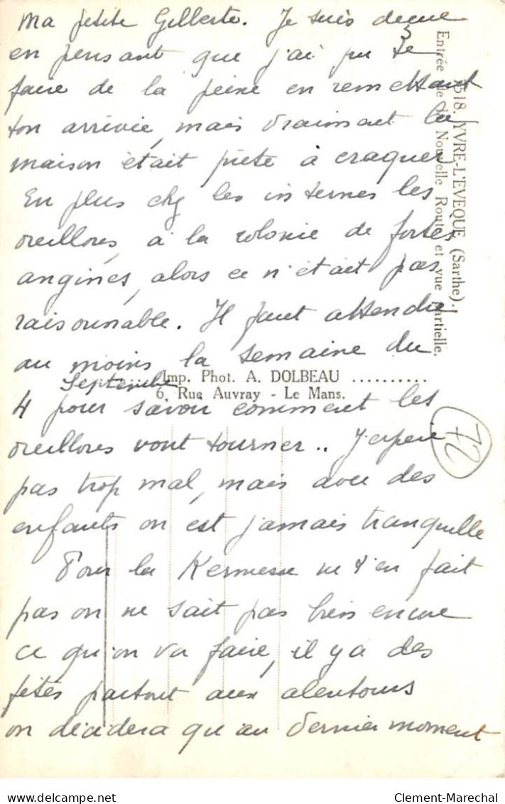 YVRE L'EVEQUE - Entrée De La Nouvelle Route Et Vue Partielle - Très Bon état - Sonstige & Ohne Zuordnung